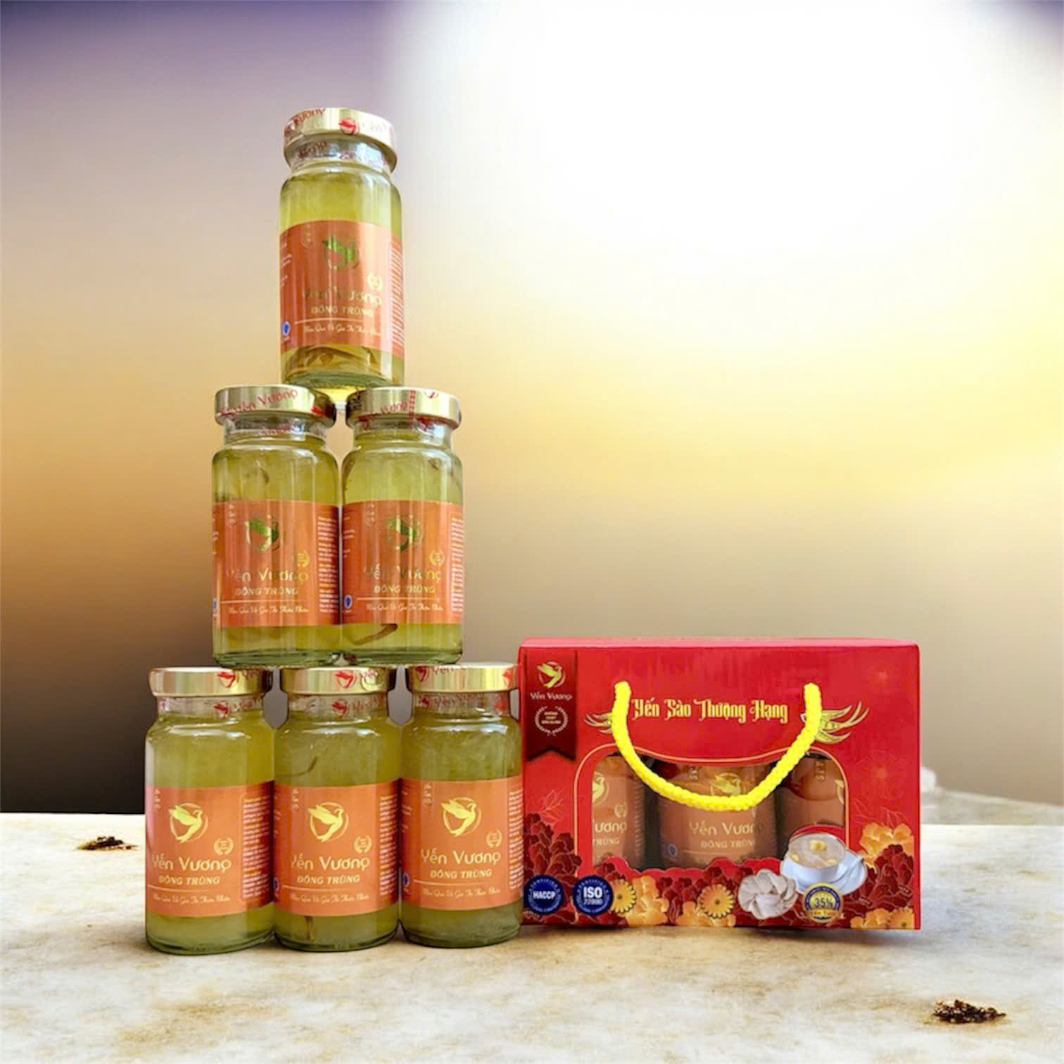 Lốc 6 hũ yến Vương 140ml Đông Trùng